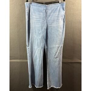 knox rose women jeans 16 high rise light wash flare distressed western festival